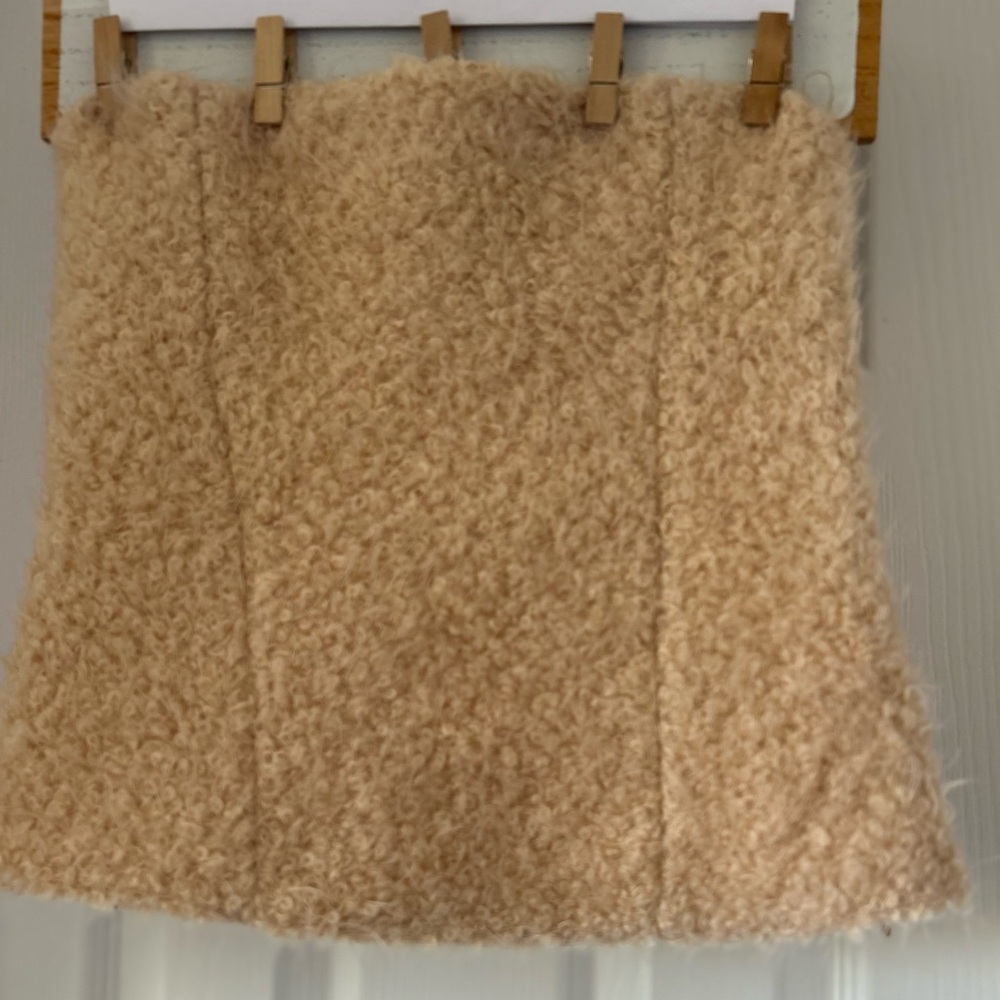 Zara Tan Fuzzy A-Line top